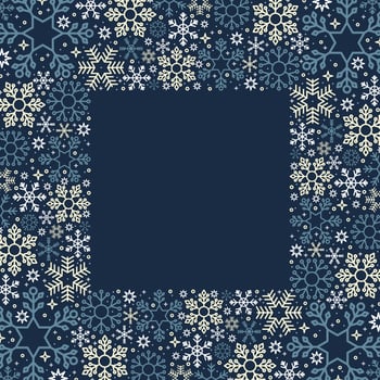 Snowflakes Winter Border Frame Background vector