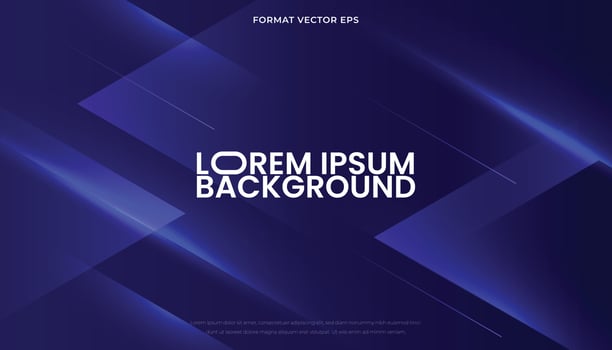 Abstract Blue Futuristic Background with Geometric Overlay Triangle Shapes. Dynamic Background for Sport, Technology, Movement, Speed concept. Vector illustration