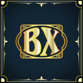 Initial letter BX royal luxury logo template vector