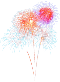 Amazing Beautiful firework isolated for celebration anniversary merry christmas eve and happy new year png