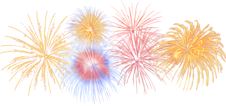 Amazing Beautiful firework isolated for celebration anniversary merry christmas eve and happy new year png