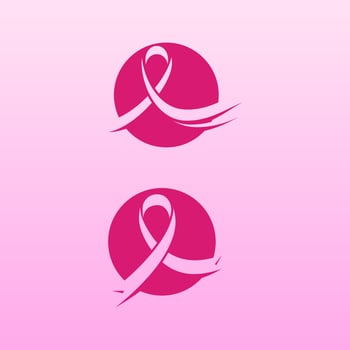 pink ribbon breast cancer icon vector