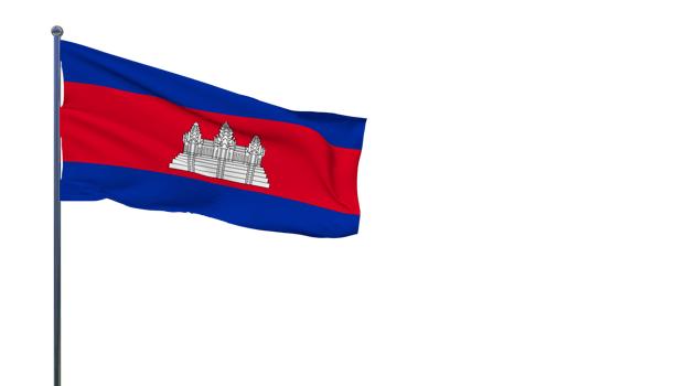 Cambodia Flag Waving in The Wind 3D Rendering, National Day, Independence Day png
