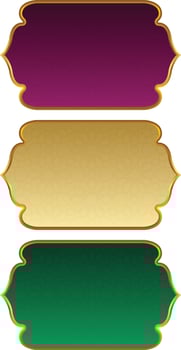 Set Of Luxury Golden Arabic Islamic Banner Title Frame Png Transparent Background Gold Text Box Vector Design Images
