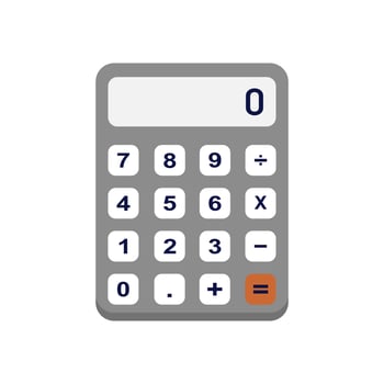 calculator isolated on white background vector