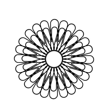 Artistic Circle Shape Made From Paper Clip Composition for Decoration, Ornate, Logo, Website, Art Illustration or Graphic Design Element. Vector Illustration