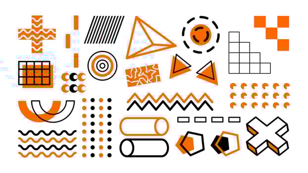 Memphis elements. retro funky graphic, 90s trends designs and vintage geometric print element vector