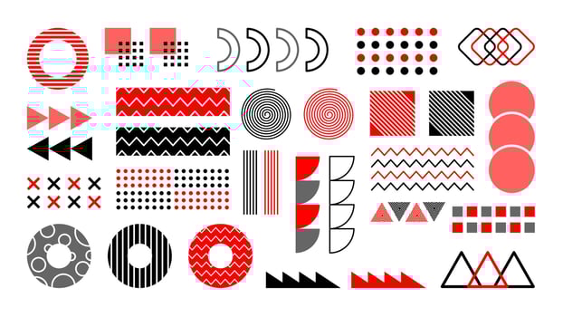 Memphis elements. retro funky graphic, 90s trends designs and vintage geometric print element vector