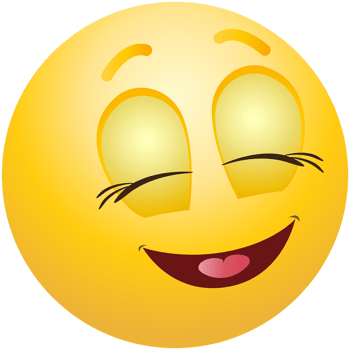 Pleased Emoticon Yellow  Color png