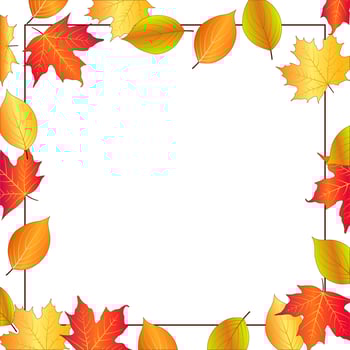 modern happy thanksgiving day background with autumn leaves vector