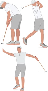 Sport golf play vector
