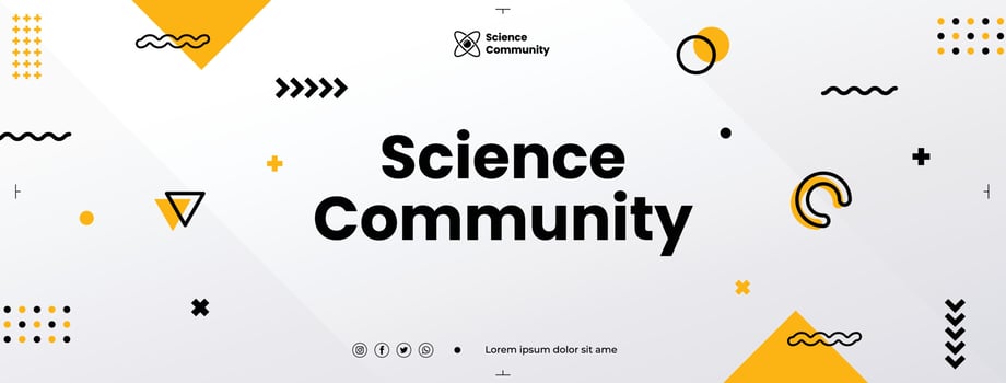 Science facebook cover template vector