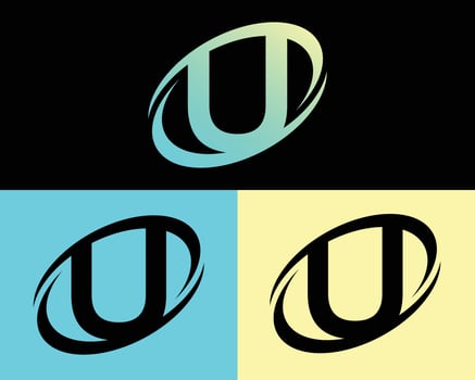 Creative letter U logo design template vector
