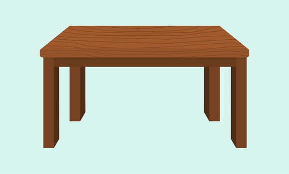 vector wood table top on isolated background Tables furniture of wood, interior wooden desks