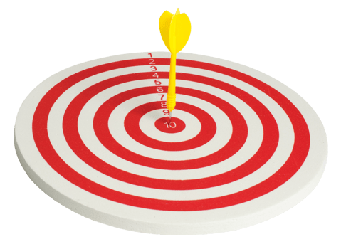 Dart target with arrows isolated png