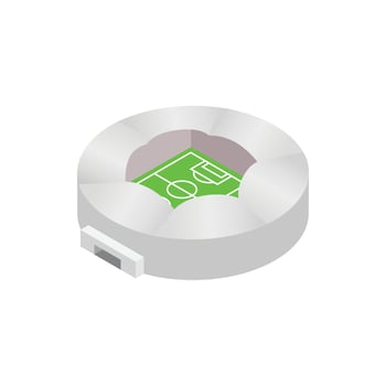Round stadium with canopi icon vector