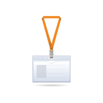 White identification card vector