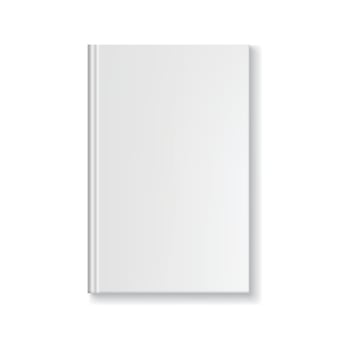 Blank book cover template vector