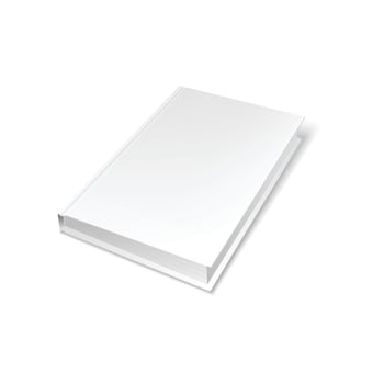 Blank book cover template vector