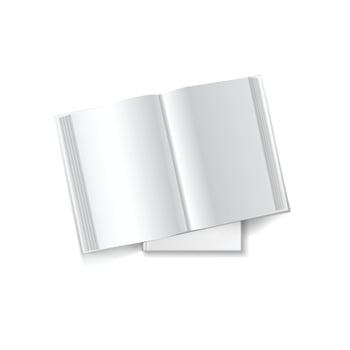 Open book with clean sheets vector