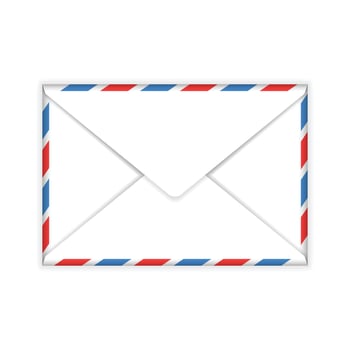 Closed envelope mail flat icon vector