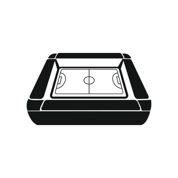 Square soccer field icon vector