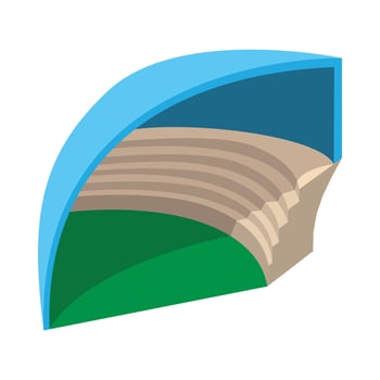 Sports stadium with canopy cartoon icon vector