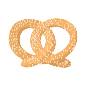 Pretzel cartoon icon vector