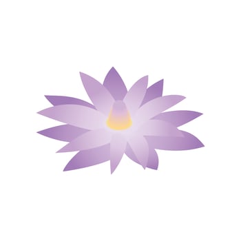 Blue Lotus of Egypt icon, isometric 3d style vector
