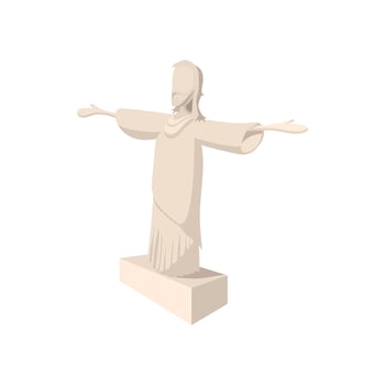 Statue of Jesus Christ, Rio de Janeiro icon vector