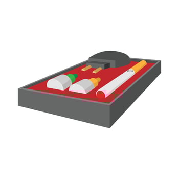 Electronic cigarette kit with liquid, charger vector