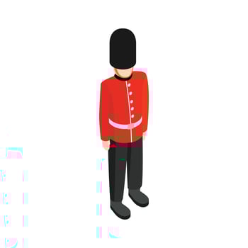 A Royal Guard icon, isometric 3d style vector