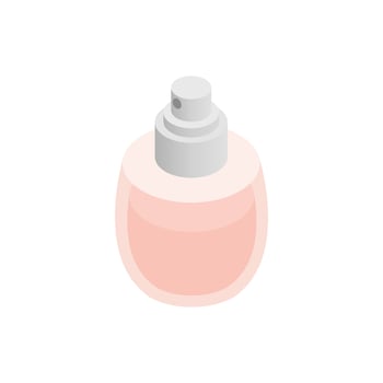 Perfume bottle icon, isometric 3d style vector