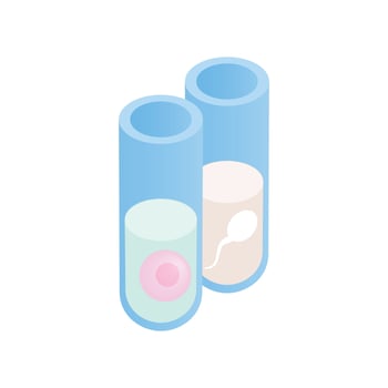 In vitro fertilization isometric 3d icon vector