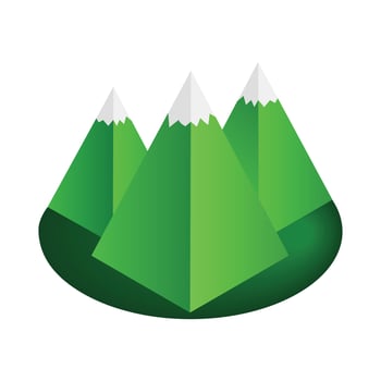 Mountain 3d isometric icon vector