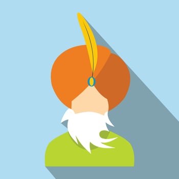Eastern magician flat vector