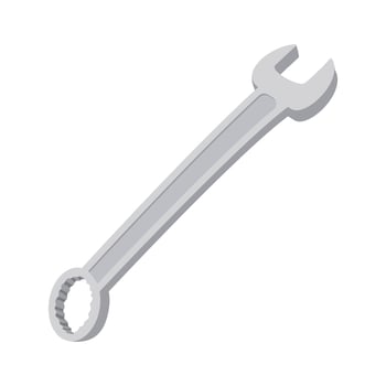 Wrench cartoon icon vector
