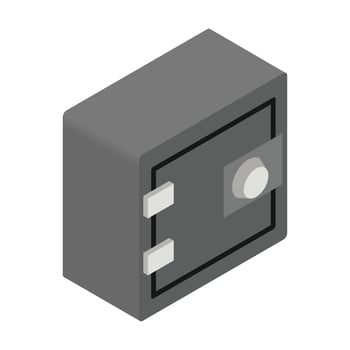 Security safe isometric 3d icon vector
