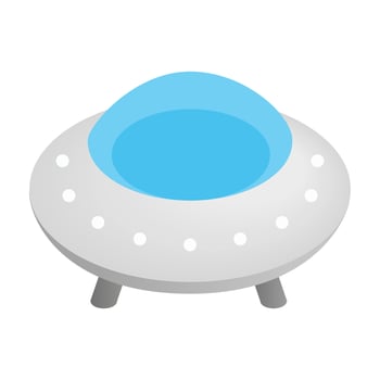 UFO 3d isometric icon vector