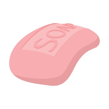 Pink soap cartoon icon vector