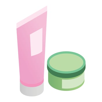 Cosmetics 3d isometric icon vector