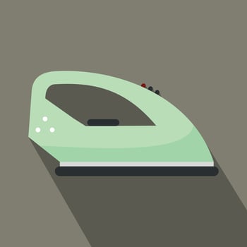 Green iron flat icon vector