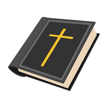 Bible cartoon icon vector