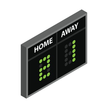 Scoreboard isometric 3d icon vector