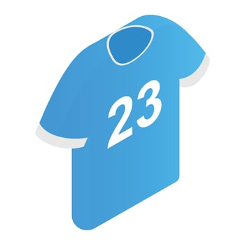 The sports t-shirt with the number 23 icon vector