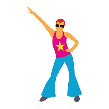 Dance flat sign vector