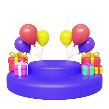 party podium 3d render png