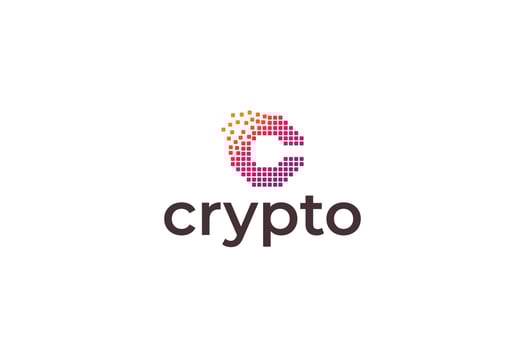 Letter C creative technological dotted modern cyber security logo vector