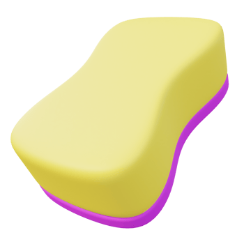 stylized cleaning sponge 3d illustration png
