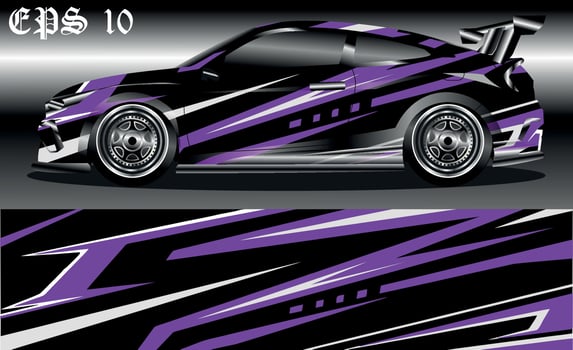 car wrap abstract racing graphic background for vinyl wrap and stickers vector